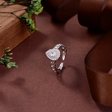 silver bead ring