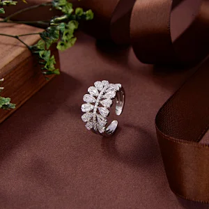sterling silver rose quartz ring