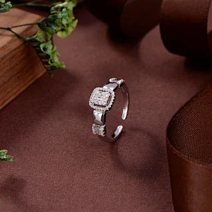 silver daisy ring