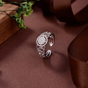 sterling silver pink sapphire ring