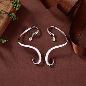 silver elephant earrings