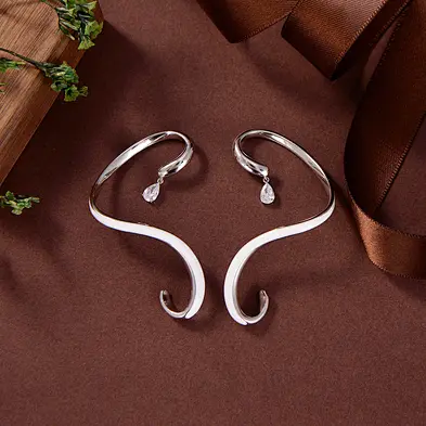 silver elephant earrings