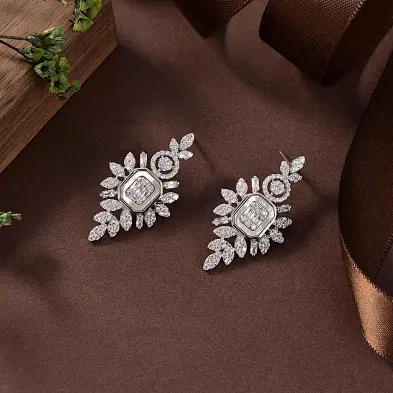 pink and silver earrings