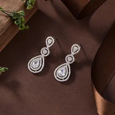 trendy silver earrings