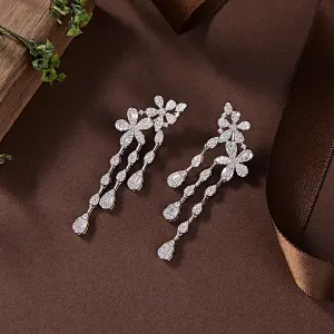 silver square hoop earrings