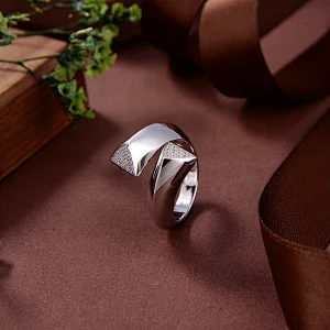 mens plain silver ring