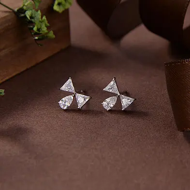 petal promenade silver earrings