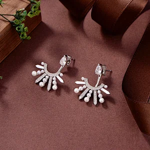 wholesale pearl drop earrings silver