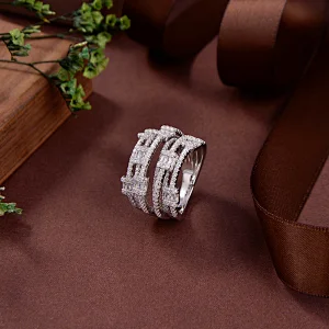 sterling silver halo ring