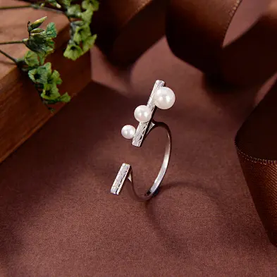 silver band ring womens