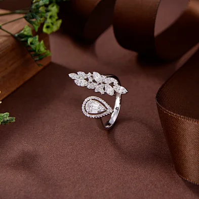 sterling silver crystal ring