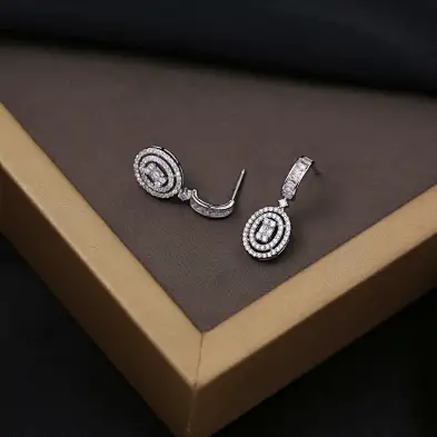 blue silver earrings