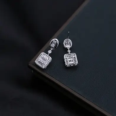 silver fancy earrings