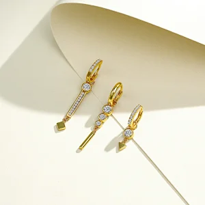 wholesale silver bamboo earrings