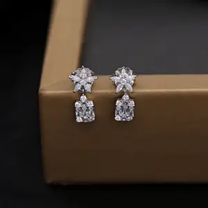 mens silver dangle earrings