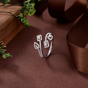 silver princess tiara ring