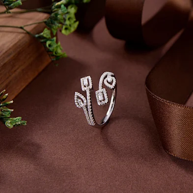silver princess tiara ring