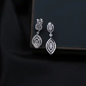 letter earrings silver