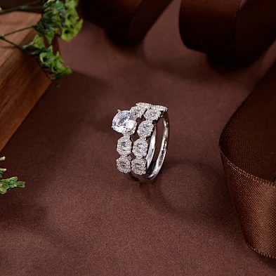 sterling silver morganite ring