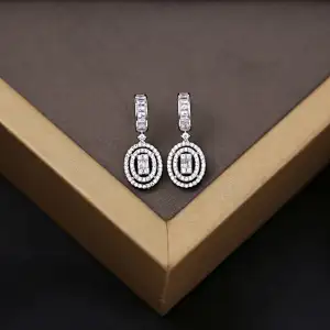 sterling silver crystal earrings