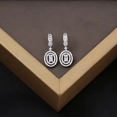 sterling silver crystal earrings