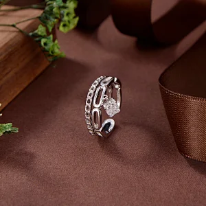 hammered sterling silver ring