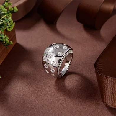 14k silver ring