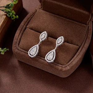 wholesale diamond hoop earrings silver