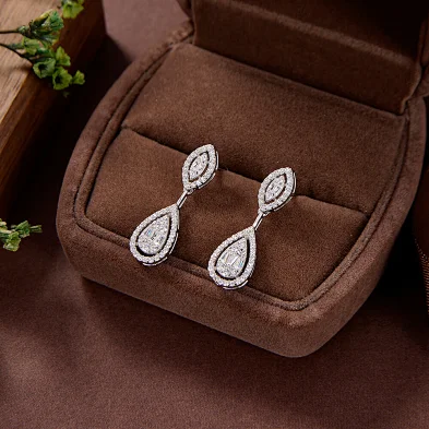 wholesale diamond hoop earrings silver