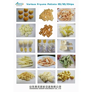 CE 3D Bugles Making Machine Potato Chips Extruder Pellet Fried Snacks Extruder Production Line