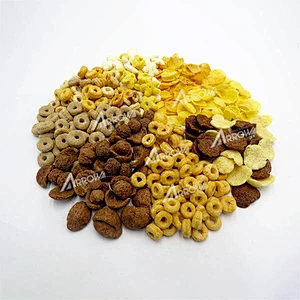 Chocolate coated breakfast cereals corn flakes processing machine making line