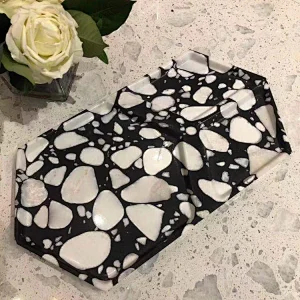 Black Terrazzo with Big White Aggregate