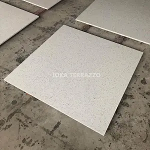 white terrazzo tile