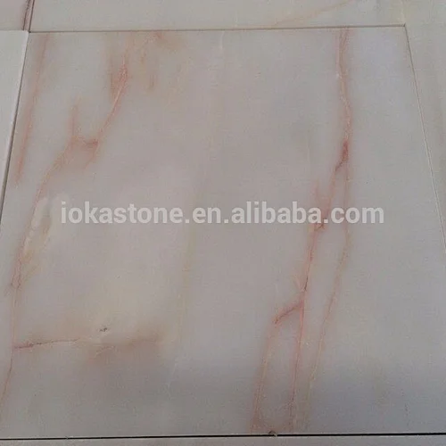 White marble Jade with Red lines stone