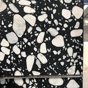 Black Terrazzo with Big White Aggregate