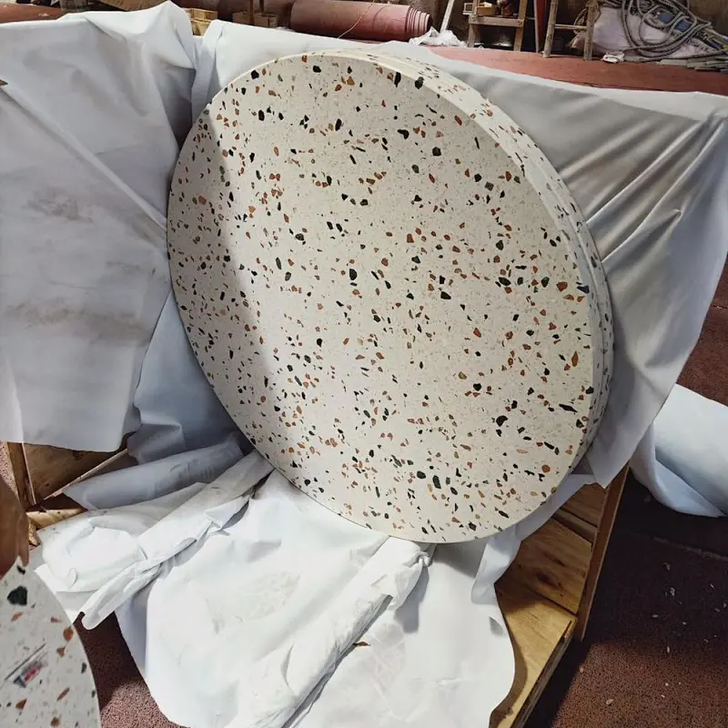 Cement White Color Terrazzo