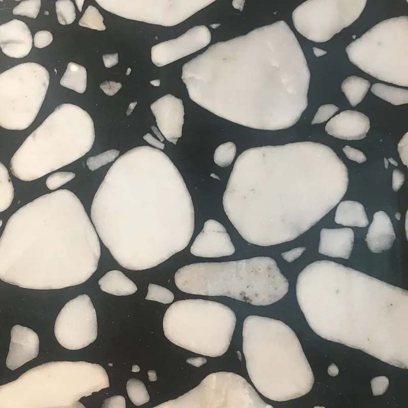 black eco terrazzo tile