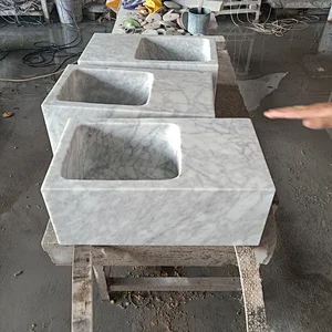 Carrara White marble sink