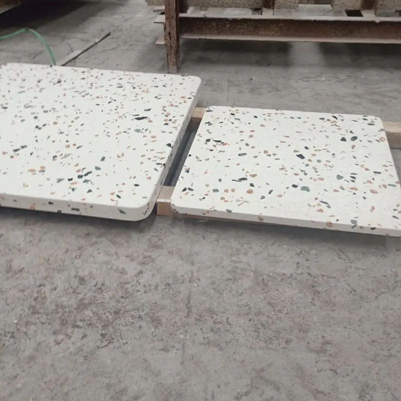 Cement White Color Terrazzo