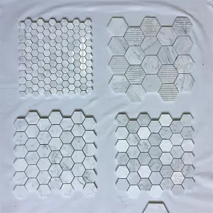 white marble mosaic tile