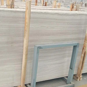 Natural White Wooden marble plate for floor tile
