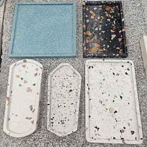 Cement Terrazzo Table Tray or Coaster