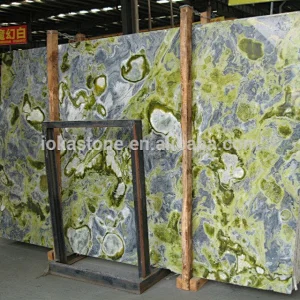 green marble slabs