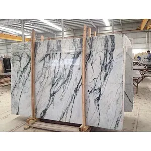 IOKA   Light green marble slab with natural veins for floor and wall tiles countertops