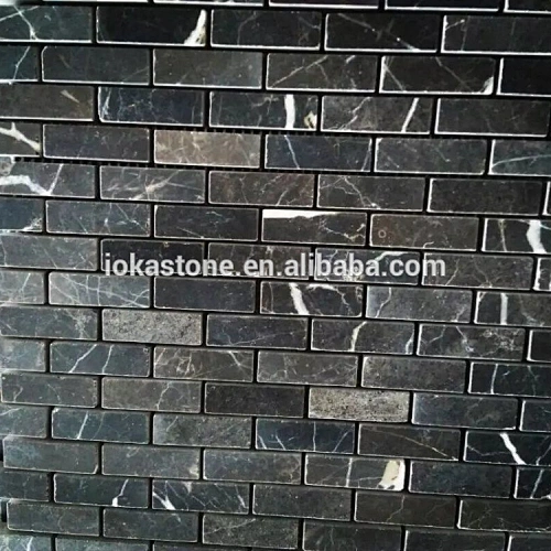 black strip mosaic tile