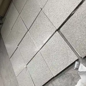 anti slippery brushed dark grey terrazzo tiles