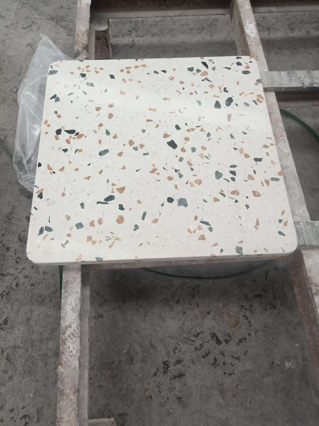 Cement White Color Terrazzo