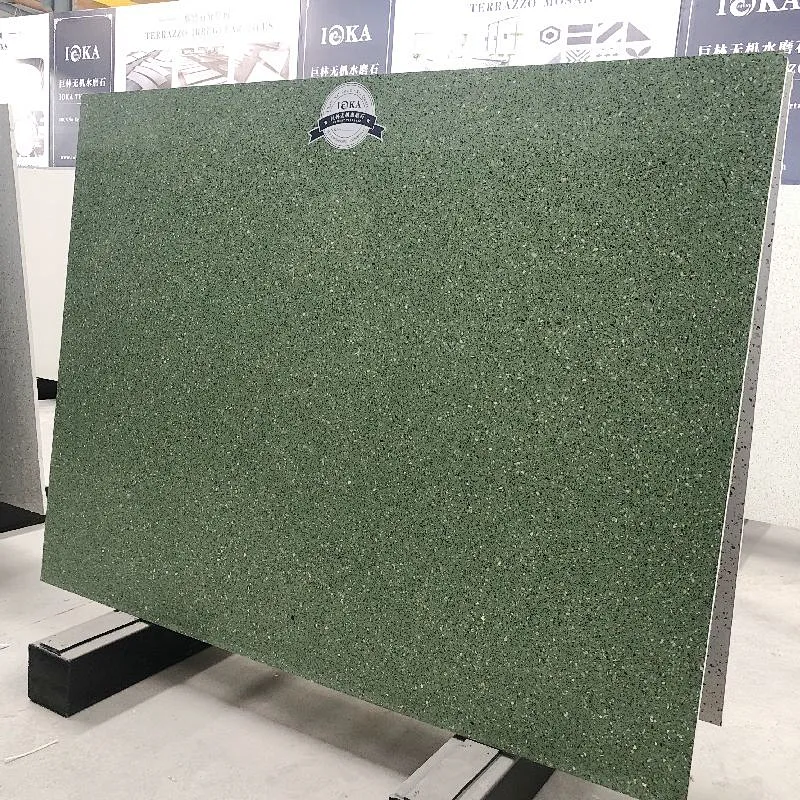 Green color Terrazzo