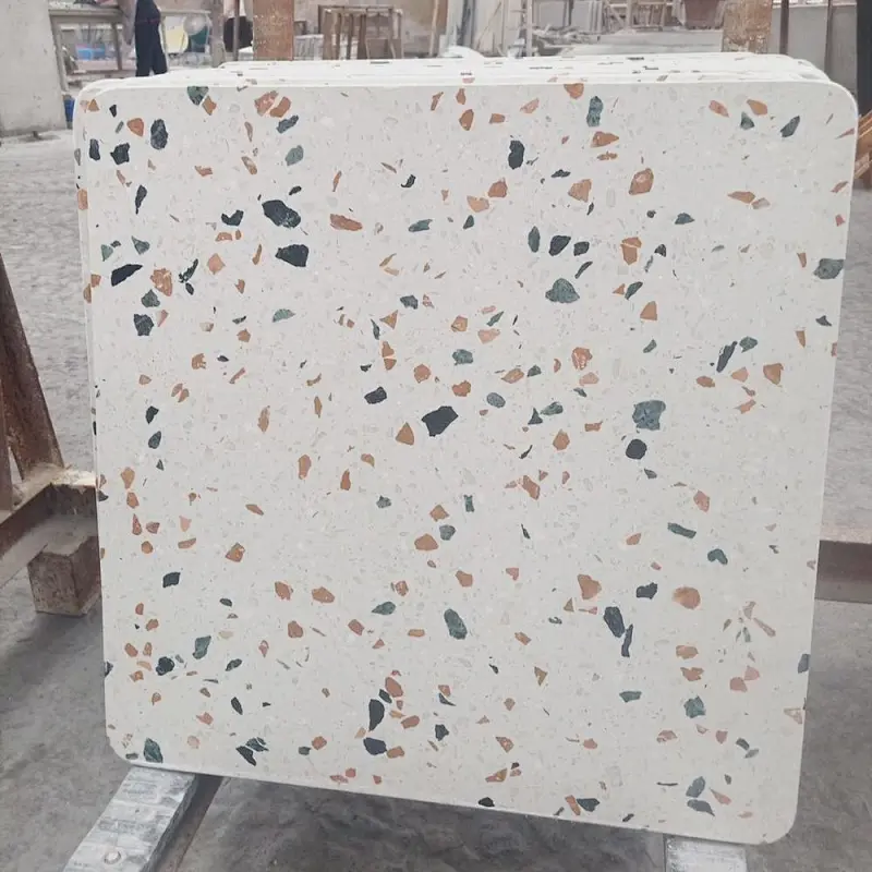 Cement White Color Terrazzo