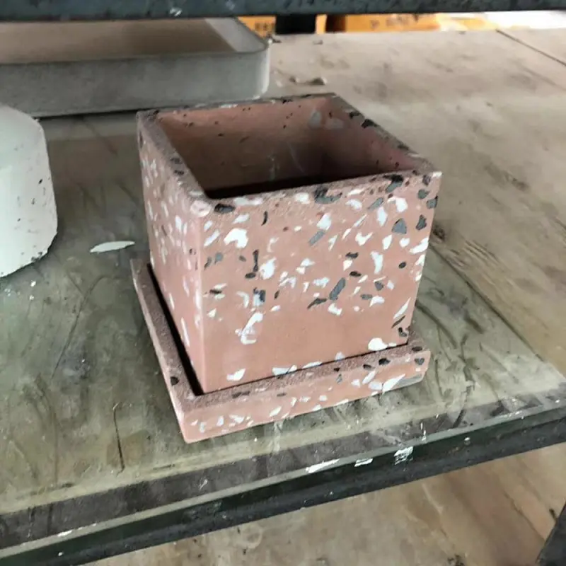 terrazzo flower pot cement